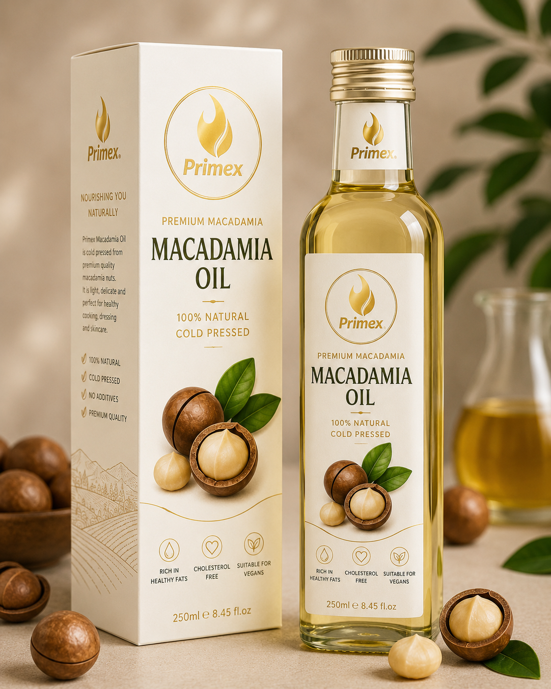 Macadamia Oil | PRIMEX Premium Cold-Pressed Macadamia Oil from Vietnam